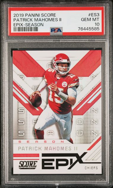 2019 Panini Score Epix Patrick Mahomes Ii #Es3 (Epix-Season) Gem Mt 10 front