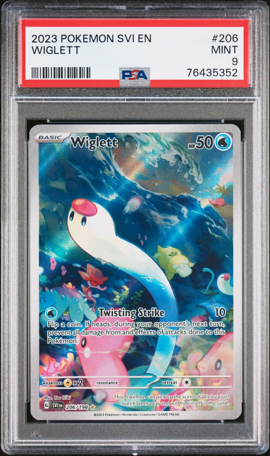 2023 Pokemon POKEMON SVI EN-SCARLET & VIOLET ILLUSTRATION RARE #206 Wiglett front