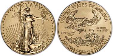 2006-W $50 Eagle-20th Anniv. Rev PR Eagle-20th Anniv. Rev PR First Strike PR69