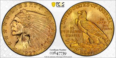 1927 $2.50 MS66+ 