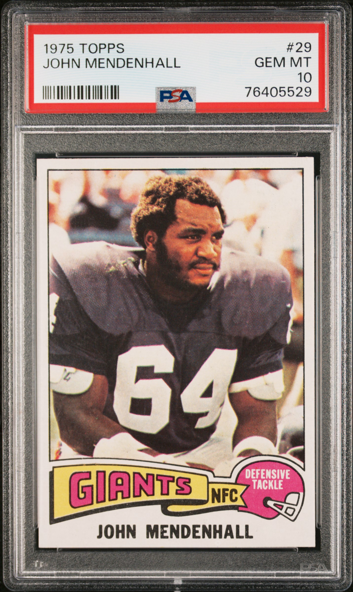 1975 Topps John Mendenhall #29 Gem Mt 10 front