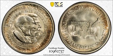 1951-S 50C Washington-Carver MS66+