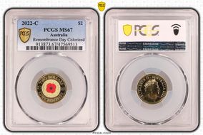 2022-C $2 Remembrance Day Colorized MS67