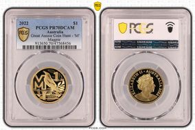 2022 $1 Great Aussie Coin Hunt - 'M' Magpie PR70DCAM