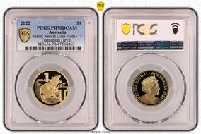 2022 $1 Great Aussie Coin Hunt - 'T' Tasmanian Devil PR70DCAM