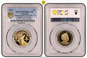 2022 $1 Great Aussie Coin Hunt - 'U' Undara Lava Tubes PR70DCAM