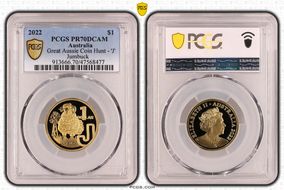 2022 $1 Great Aussie Coin Hunt - 'J' Jumbuck PR70DCAM