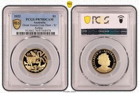 2022 $1 Great Aussie Coin Hunt - 'K' Kelpie PR70DCAM