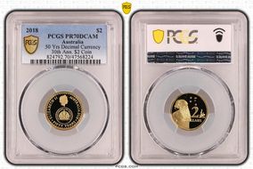 2018 $2 30th Anniv of The $2 coin 50th Anniv of Decimal Currency PR70DCAM