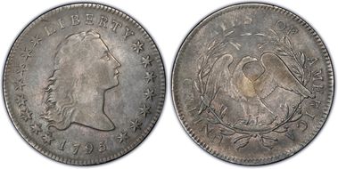 1795 $1 Silver Plug, BB-21 VF30