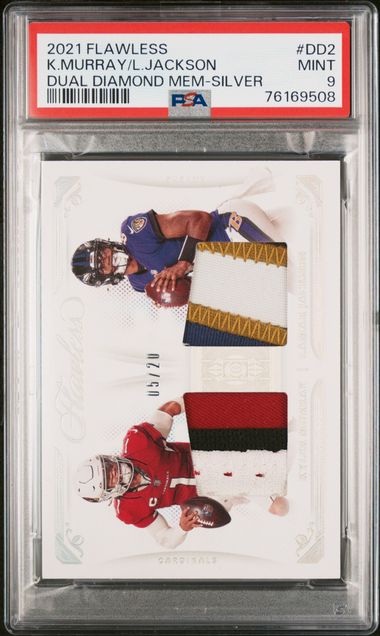 2021 Panini Flawless Dual Diamond Memorabilia Silver Dd2