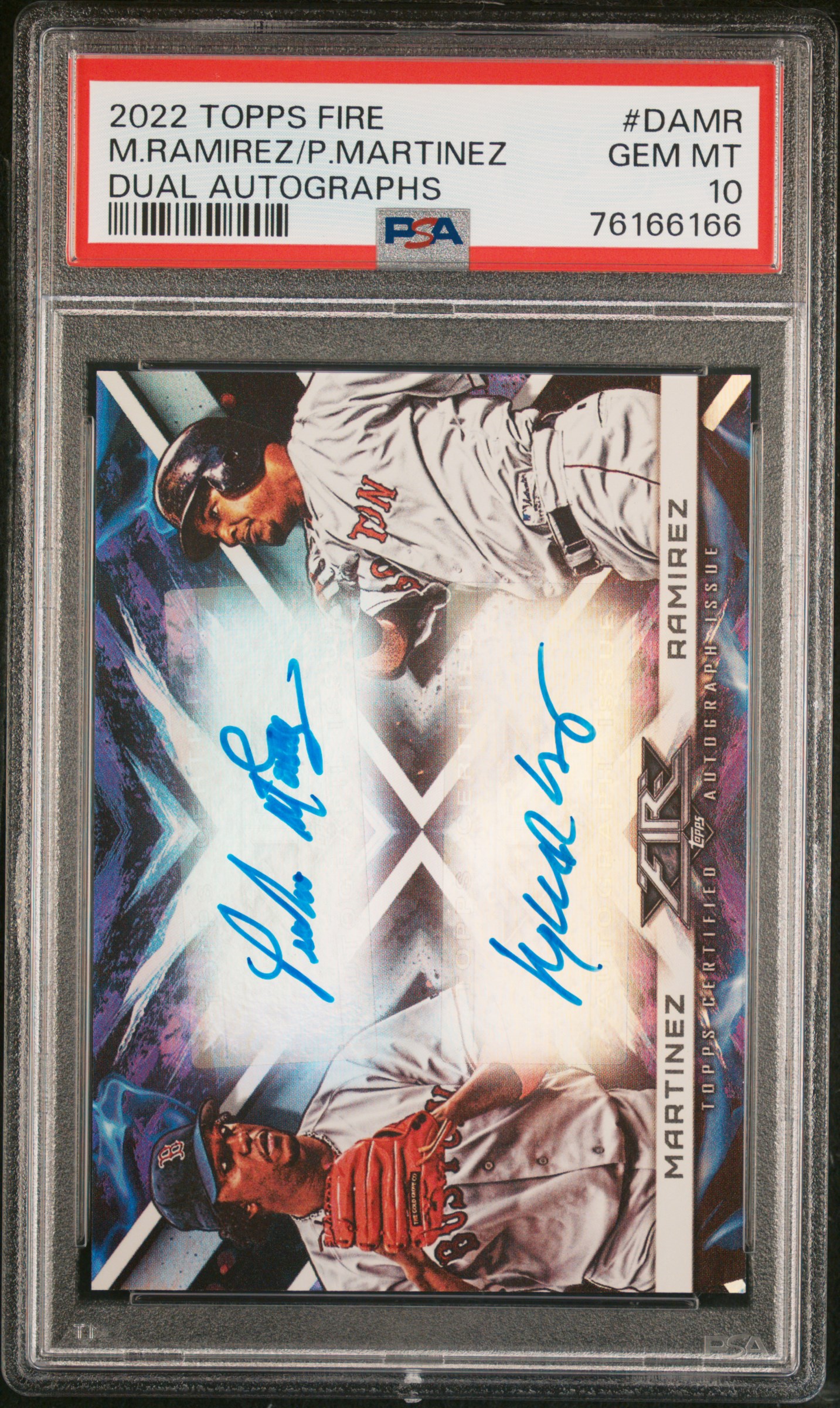 M.Ramirez/P.Martinez 2022 Topps Fire Dual Autographs