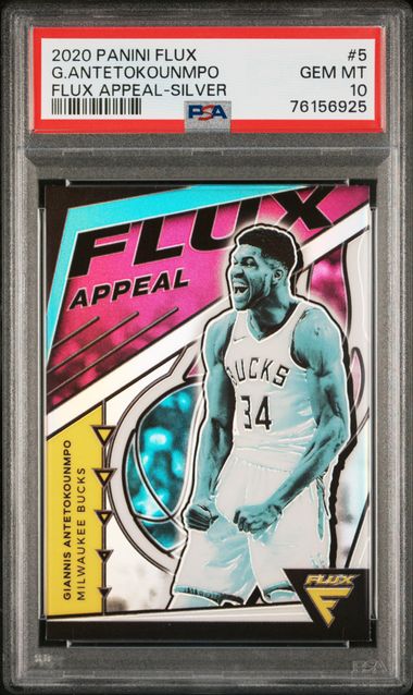 2020-21 Panini Flux Flux Appeal #5 Giannis Antetokounmpo – PSA GEM