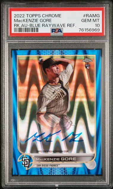 1円スタート】Topps chrome2022 マッケンジー・ゴア ルーキー直筆