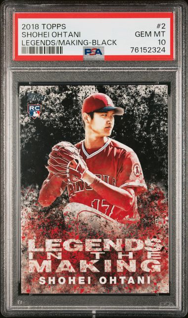 Shohei Ohtani Topps Legends in the Making Black Rookie Card 2018