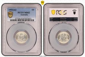 1953(m) 6D KM-52  Ag MS62