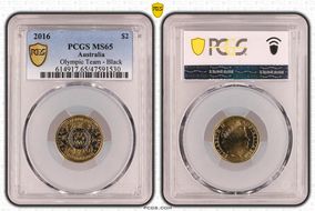 2016 $2 Olympic Team - Black Colorized MS65