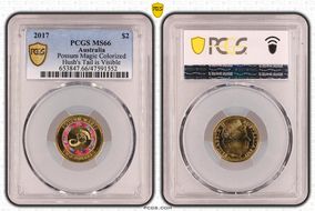 2017 $2 Possum Magic Colorized Hush's Tail is Visible MS66