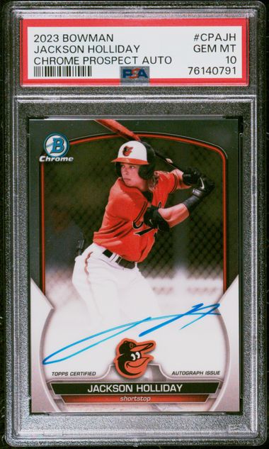 2023 Bowman Chrome Prospect Autographs #CPA-JH Jackson Holliday