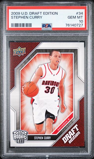 2009 UD Exquisite Rookie Autograph Stephen Curry #64 PSA Gem MT 10