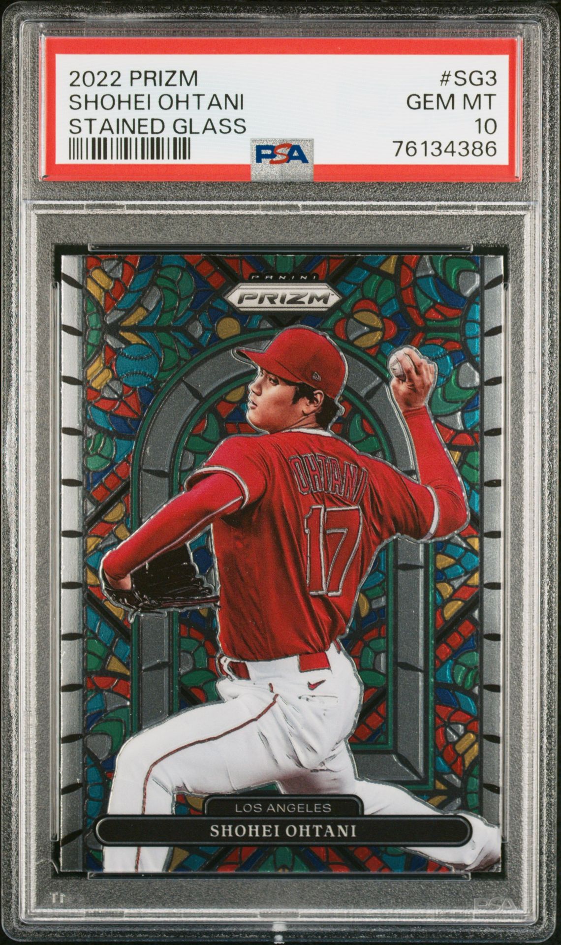 2022 Panini PANINI PRIZM STAINED GLASS #SG3 Shohei Ohtani front