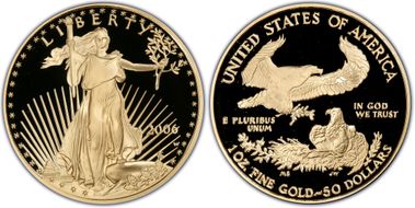 2006-W $50 Eagle-20th Anniversary Eagle - 20th Anniversary First Strike PR70DCAM