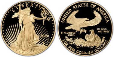 2006-W $50 Eagle-20th Anniversary Eagle - 20th Anniversary First Strike PR70DCAM