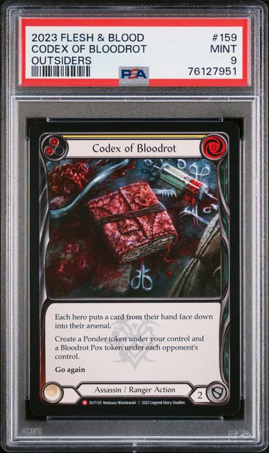 2023 Flesh and Blood Outsiders Rainbow Foil #159 Codex Of Bloodrot