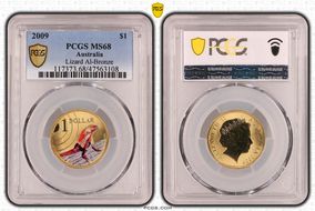 2009 $1 Lizard Al-Bronze MS68