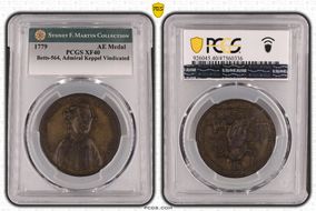1779 AE Medal Betts-564, Admiral Keppel XF40