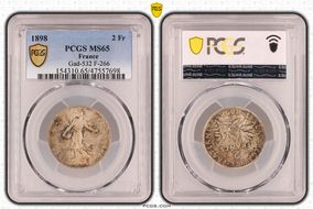 1898 2 Fr Gad-532 F-266 MS65