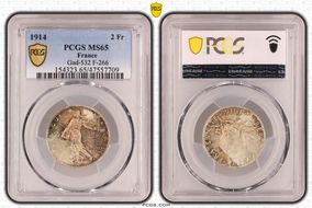 1914 2 Fr Gad-532 F-266 MS65