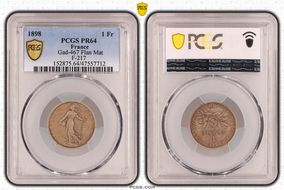 1898 1 Fr Gad-467 Flan Mat F-217 PR64