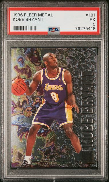 1996 Metal #181 Kobe Bryant Rookie Card – PSA EX 5 on Goldin Auctions