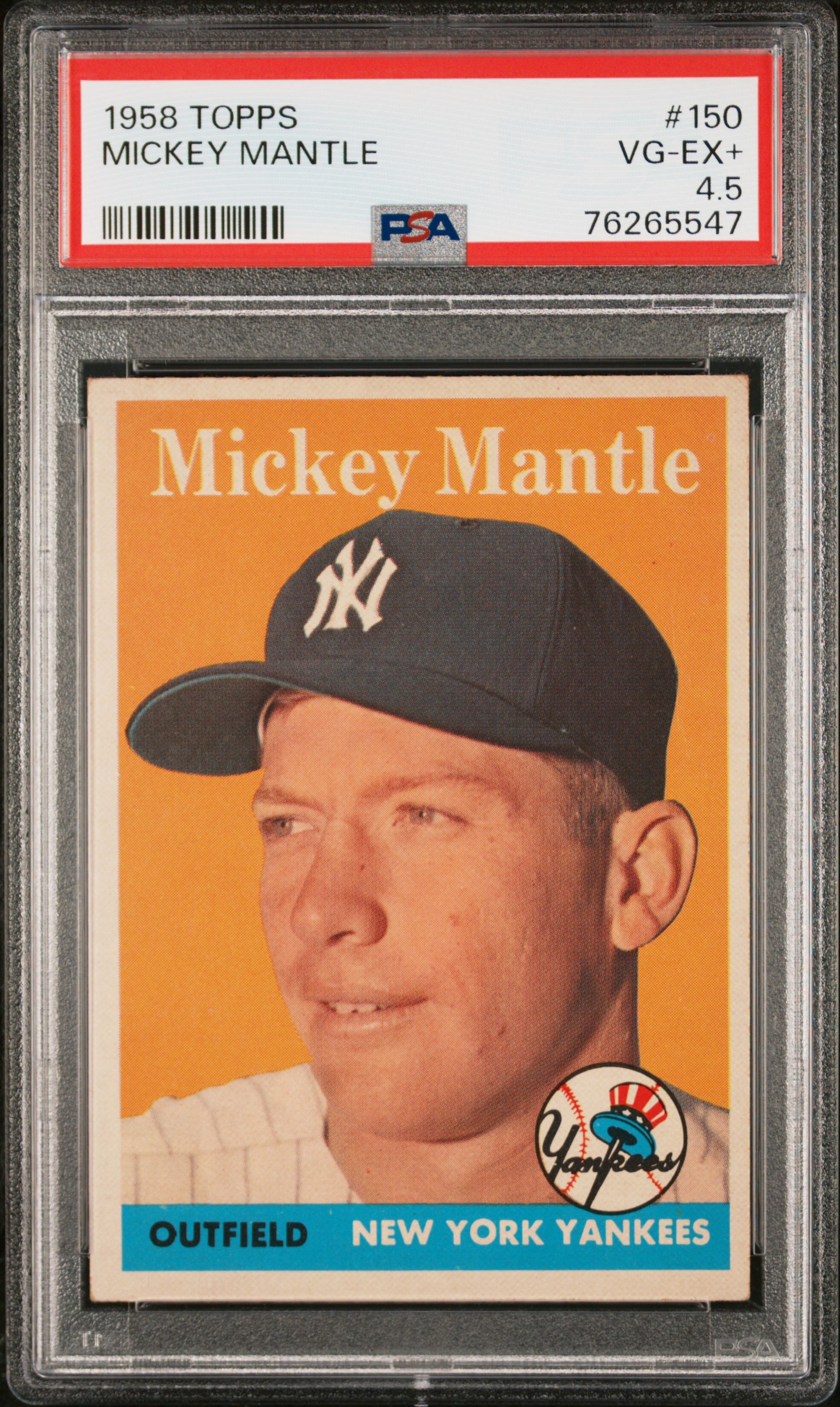 1958 Topps #150 Mickey Mantle PSA 4.5