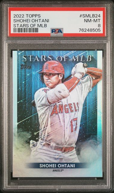 2022 Topps Stars Of MLB #SMLB-24 Shohei Ohtani – PSA NM-MT 8 on