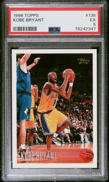 1996-97 Topps #138 Kobe Bryant Rookie Card – PSA EX 5 on Goldin