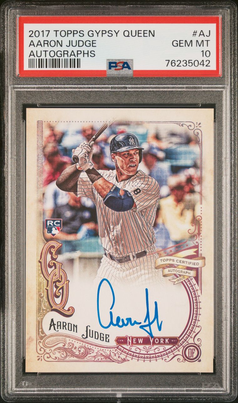 Aaron Judge 2020 Panini Flawless Signature Prime Materials Gold