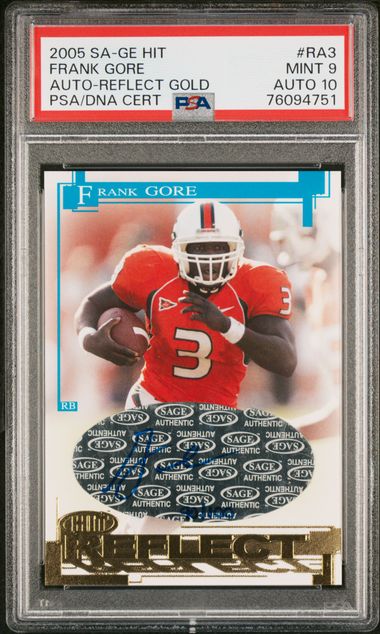 2005 Sa-Ge HIT Autographs Reflect Gold #RA3 Frank Gore PSA 9 on Goldin  Marketplace