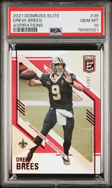 2021 Panini Donruss Elite Football #39 - Drew Brees - New Orleans Saints