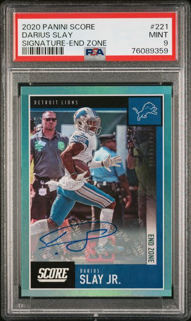 2020 Panini Score Signature End Zone #221 Darius Slay Signed Card (#2/6) -  Jersey Number - PSA MINT 9 on Goldin Auctions