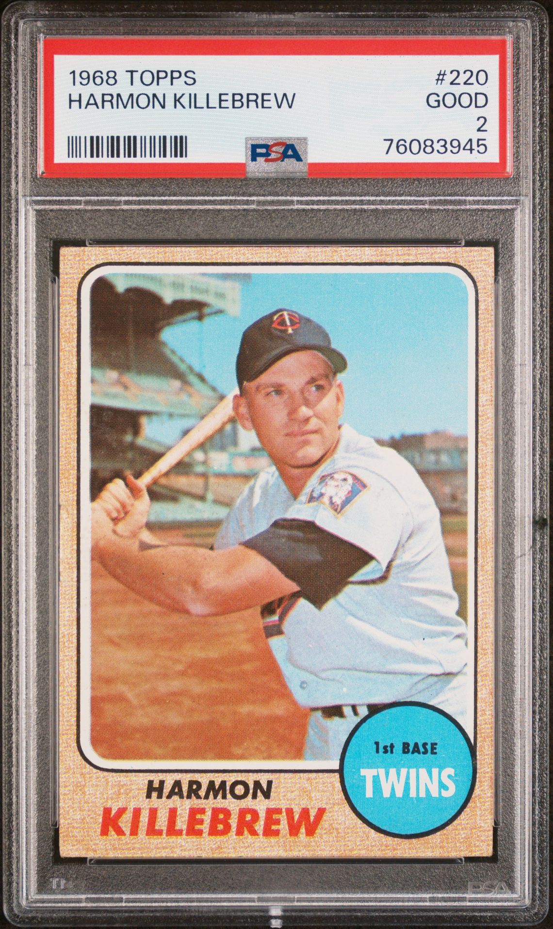 1968 Topps Harmon Killebrew #220 Good 2 front