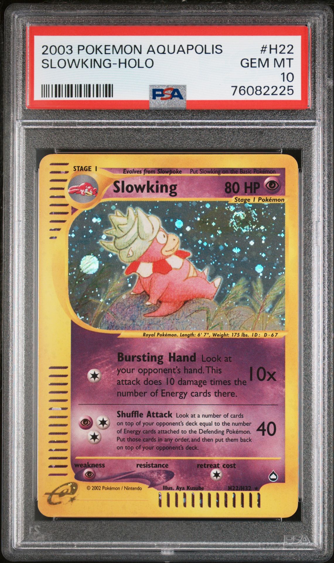 2003 Pokemon POKEMON AQUAPOLIS Holo #H22 Slowking-Holo front