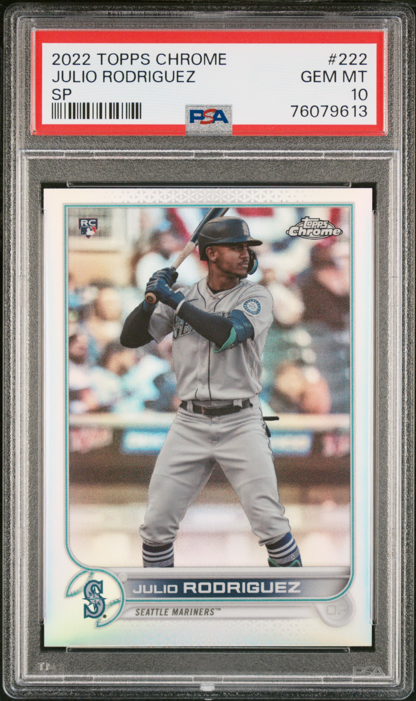 2022 Topps Chrome Julio Rodriguez Sp #222 PSA 10