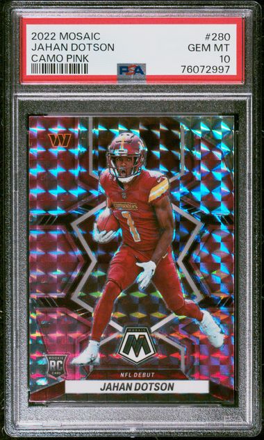 2022 Panini Mosaic Football Pink Camo Prizm Justin Jefferson #129