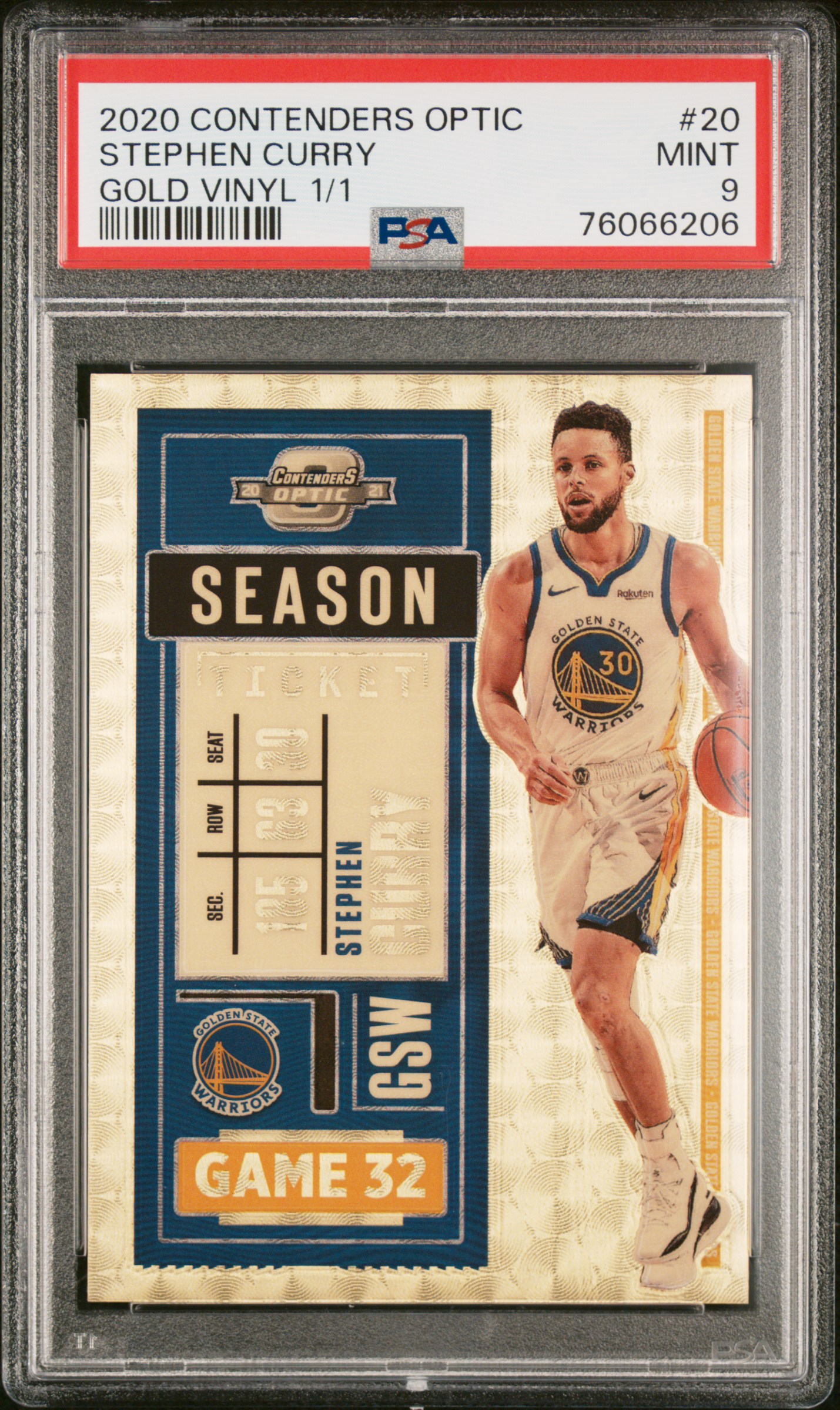 KhauCards's 2020 Panini Contenders Optic Stephen Curry Gold Vinyl