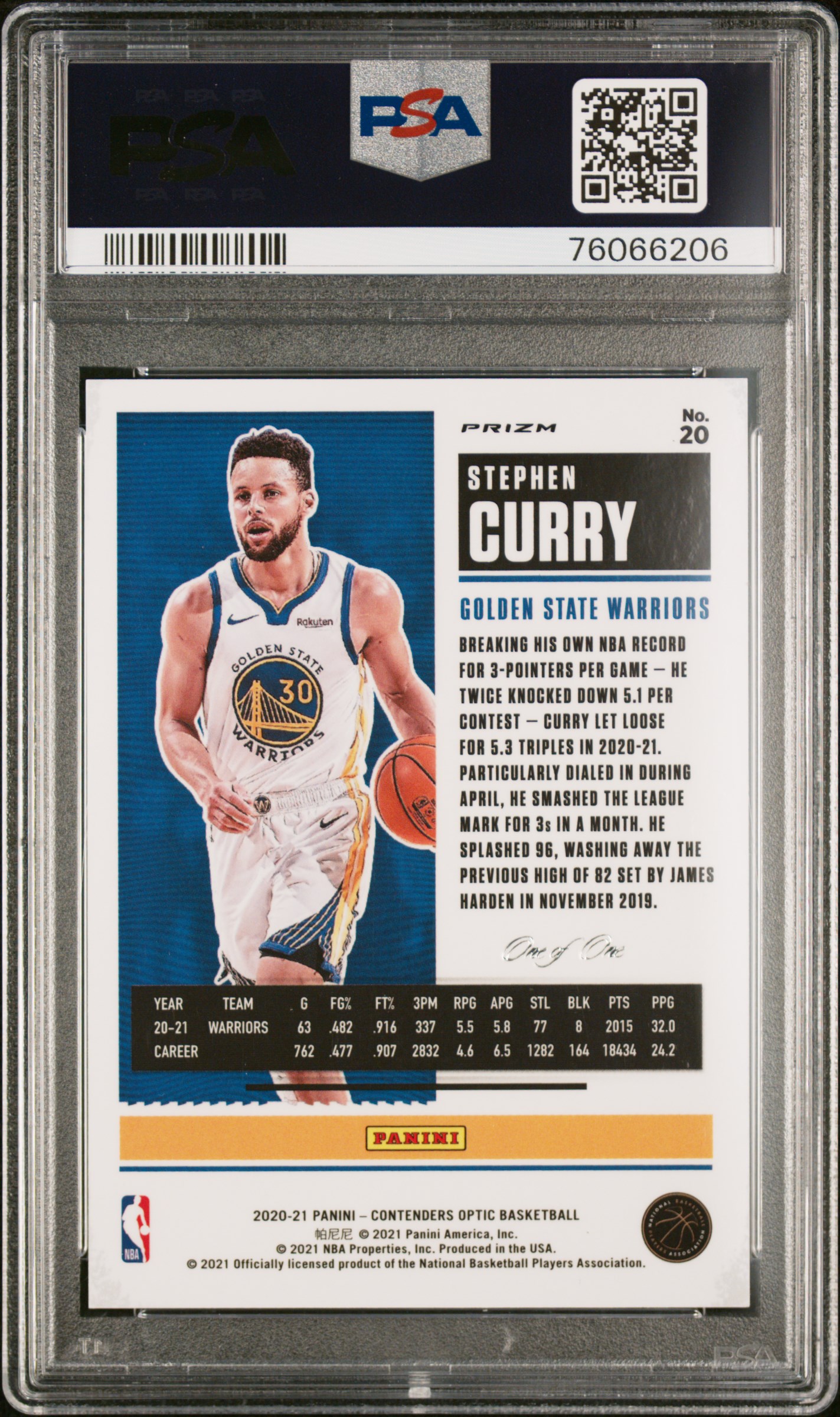 KhauCards's 2020 Panini Contenders Optic Stephen Curry Gold Vinyl