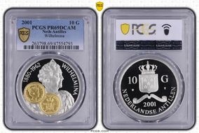 2001 10 G Wilhelmina Select Gilt Ag PR69DCAM