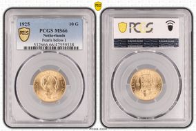 1925 10 G Pearls below I KM-162  Au MS66