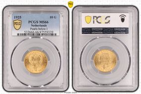 1925 10 G Pearls below I KM-162  Au MS66
